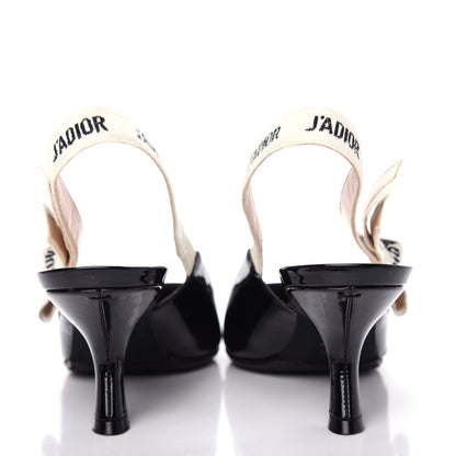 Christian Dior Patent Ribbon J'Adior Slingback 65mm Pumps 37.5 Black 7 of 10