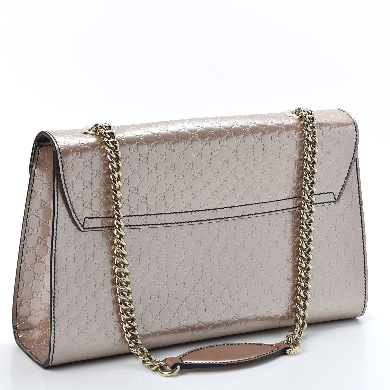Gucci Shine Microguccissima Medium Emily Chain Shoulder Bag Dark Cipria 2 of 13