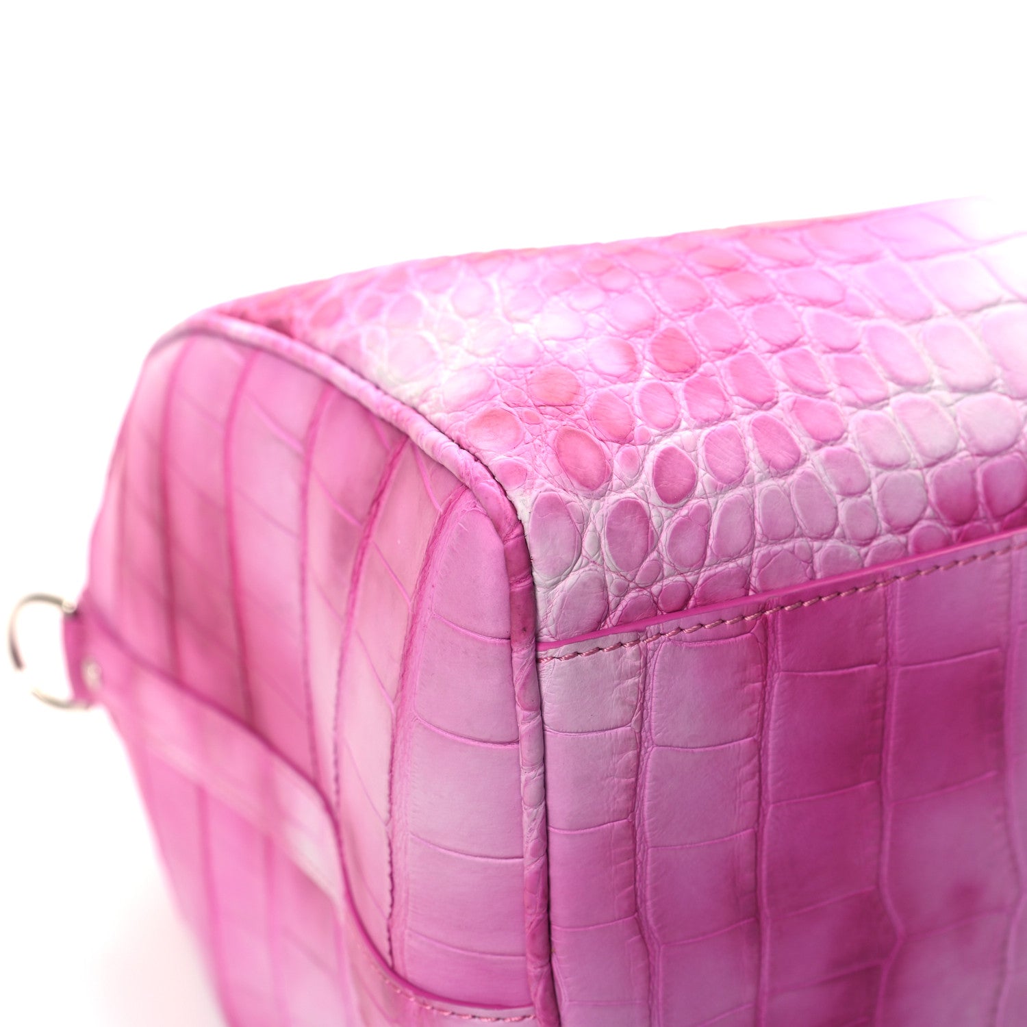 Louis Vuitton Matte Alligator Keepall Bandouliere 45 Fuchsia 9 of 10