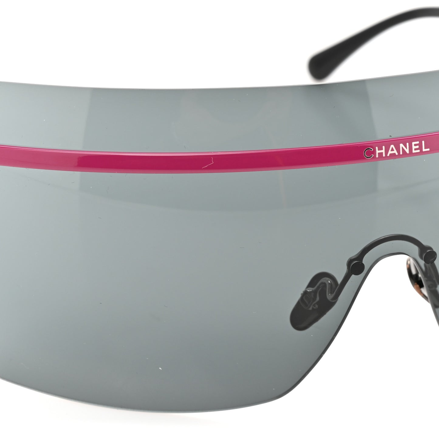 Metal Graphic Lines Shield Sunglasses 71586 Pink