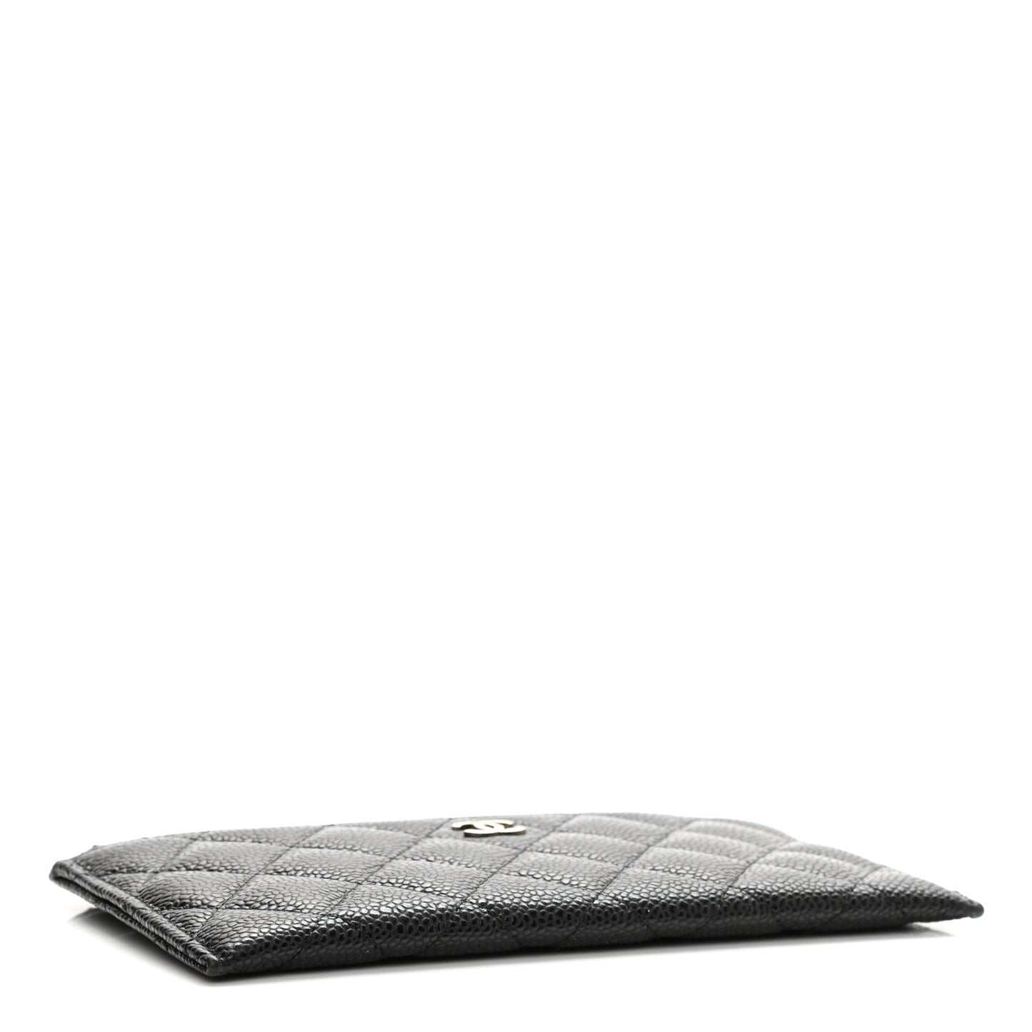 Caviar Quilted Classic Zip Pouch Black