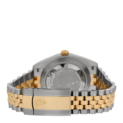 Rolex Stainless Steel 18K Yellow Gold 41mm Oyster Perpetual Wimbledon Datejust Watch Slate 126333 3 of 5