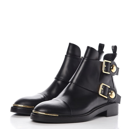 Louis Vuitton Calfskin Valley Flat Ankle Boots 39 Black 2 of 8