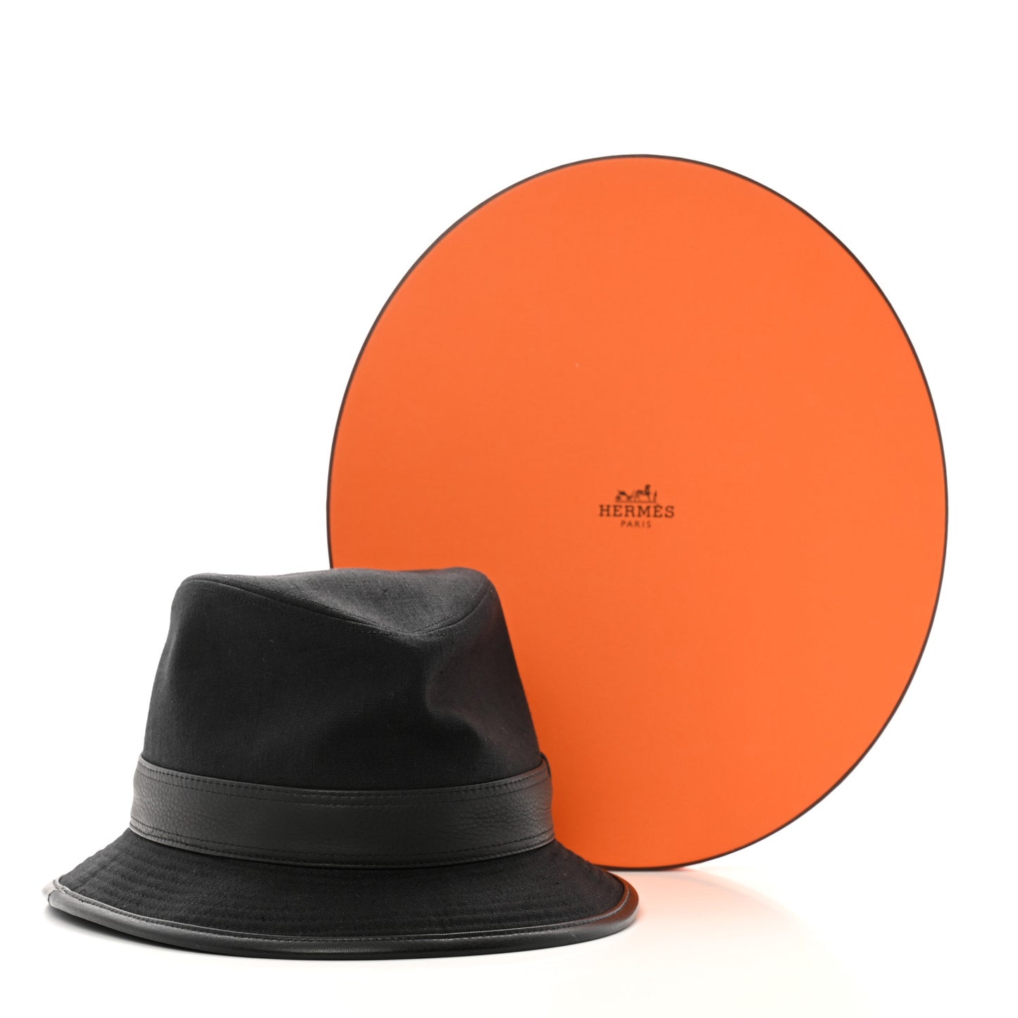 Linen Deerskin Fedora Hat 58 Black
