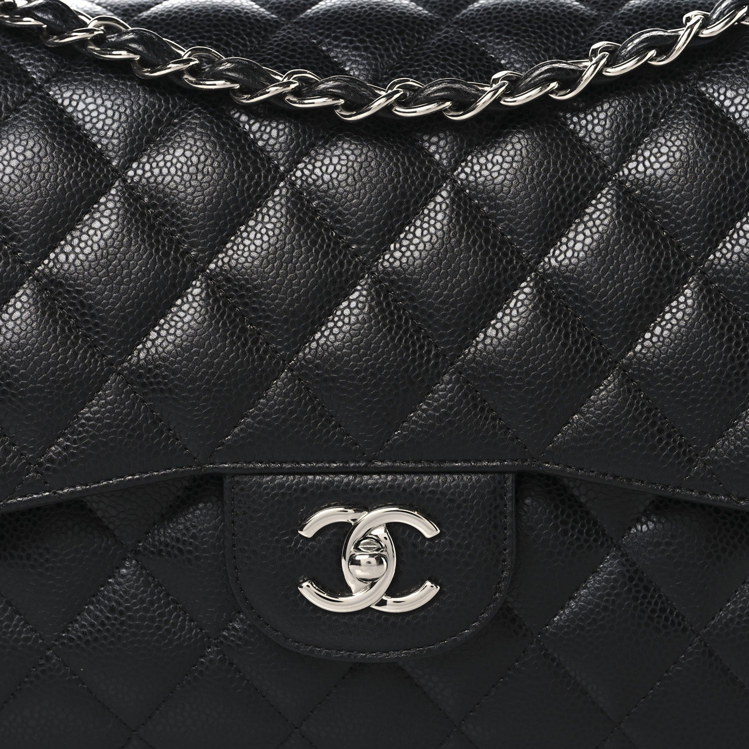 Chanel Caviar Quilted Jumbo Double Flap Black 8 of 10