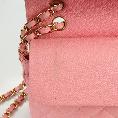 Chanel Caviar Quilted Medium Double Flap Pink 15 of 17