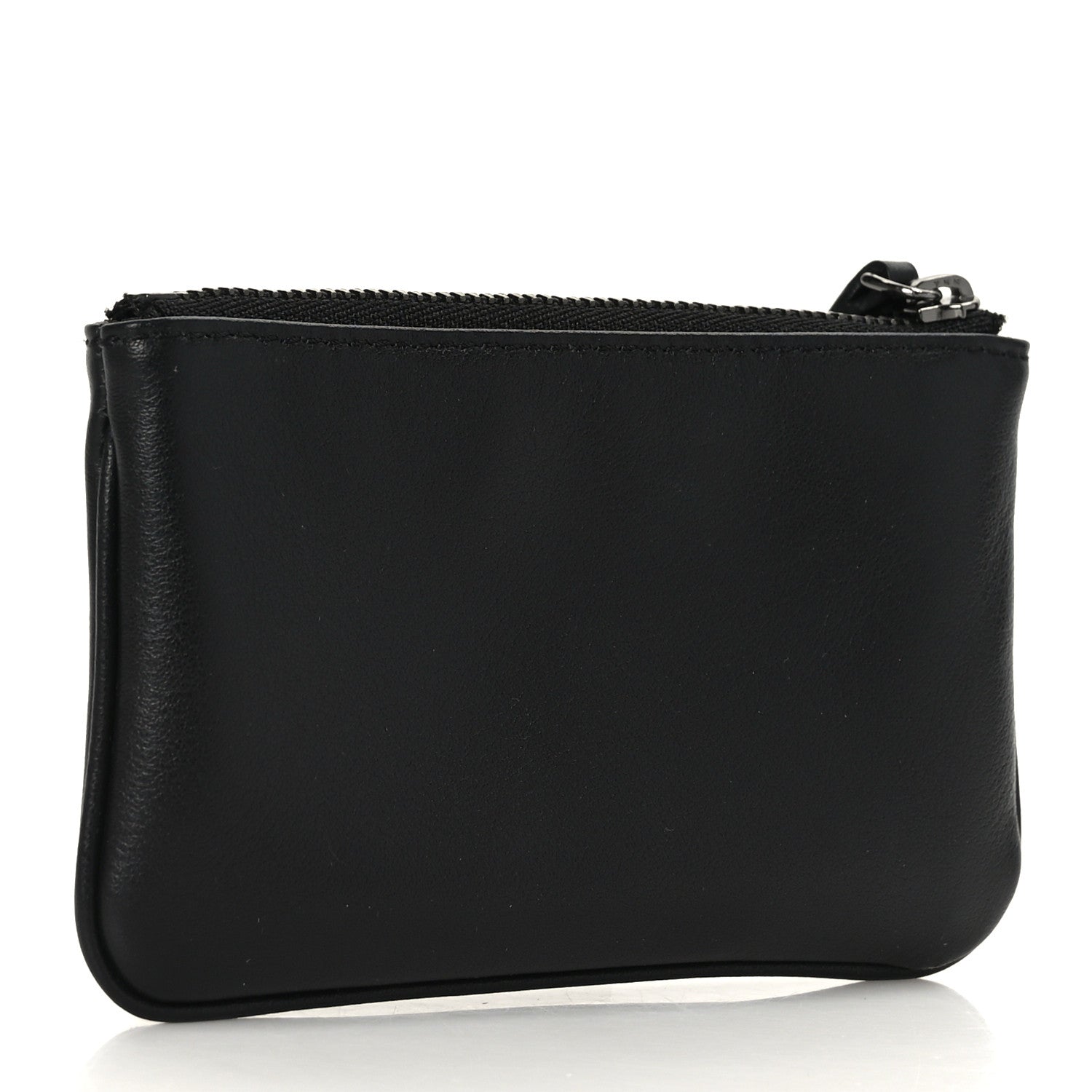MCM Nappa Logo Embossed Mini Zip Pouch Black 3 of 6