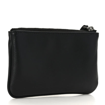 MCM Nappa Logo Embossed Mini Zip Pouch Black 3 of 6