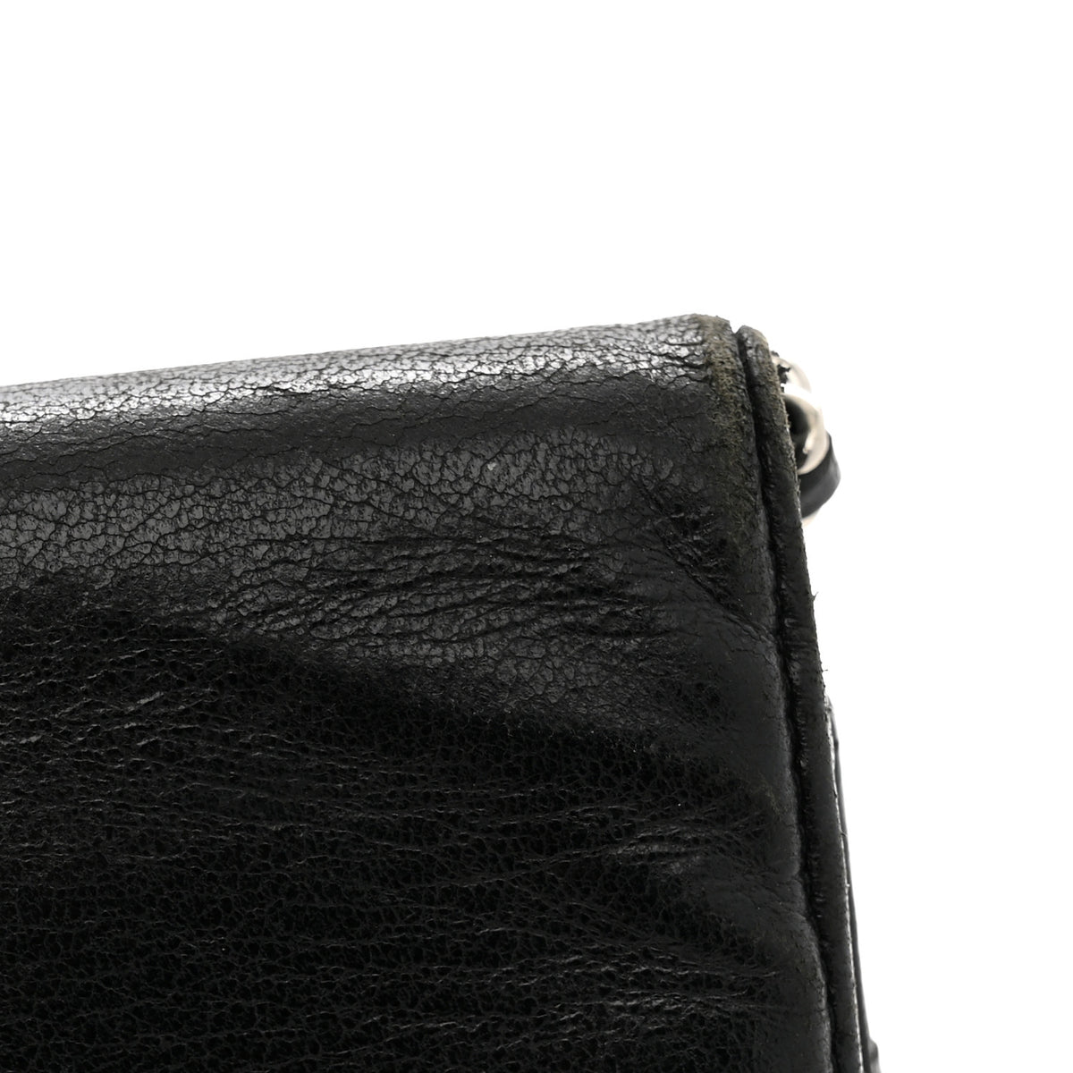 Lambskin Timeless CC Wallet On Chain WOC Black