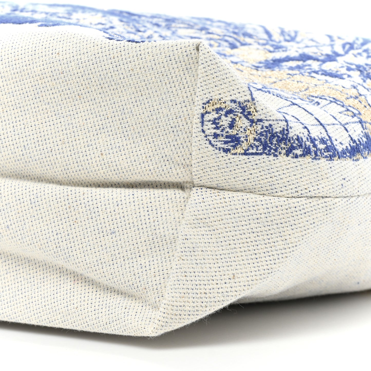 Canvas Print Cruise Tote Ivory Blue