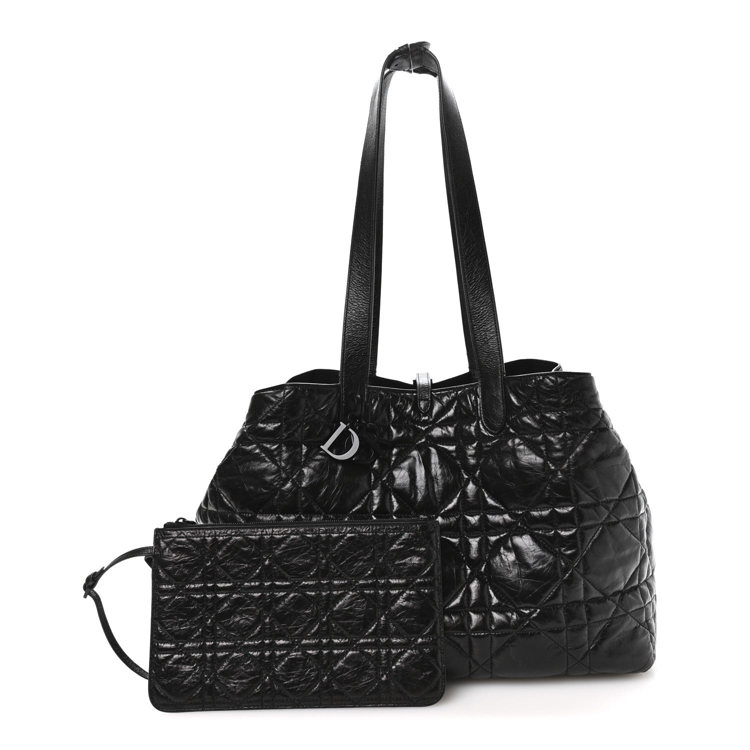 Christian Dior Crinkled Calfskin Macrocannage Large Toujours Black 3 of 11