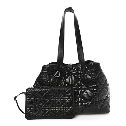 Christian Dior Crinkled Calfskin Macrocannage Large Toujours Black 3 of 11