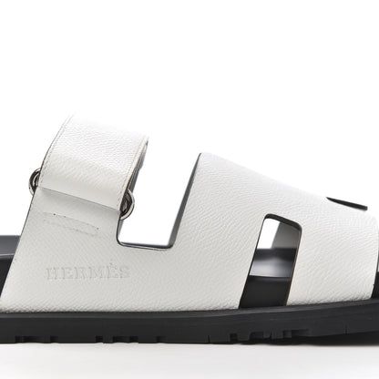 Hermes Epsom Mens Chypre Sandals 43 White 9 of 17
