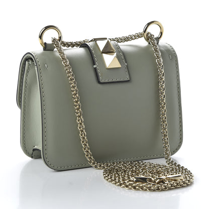 Valentino Garavani Vitello Mini Glam Lock Rockstud Flap Water Green 5 of 19