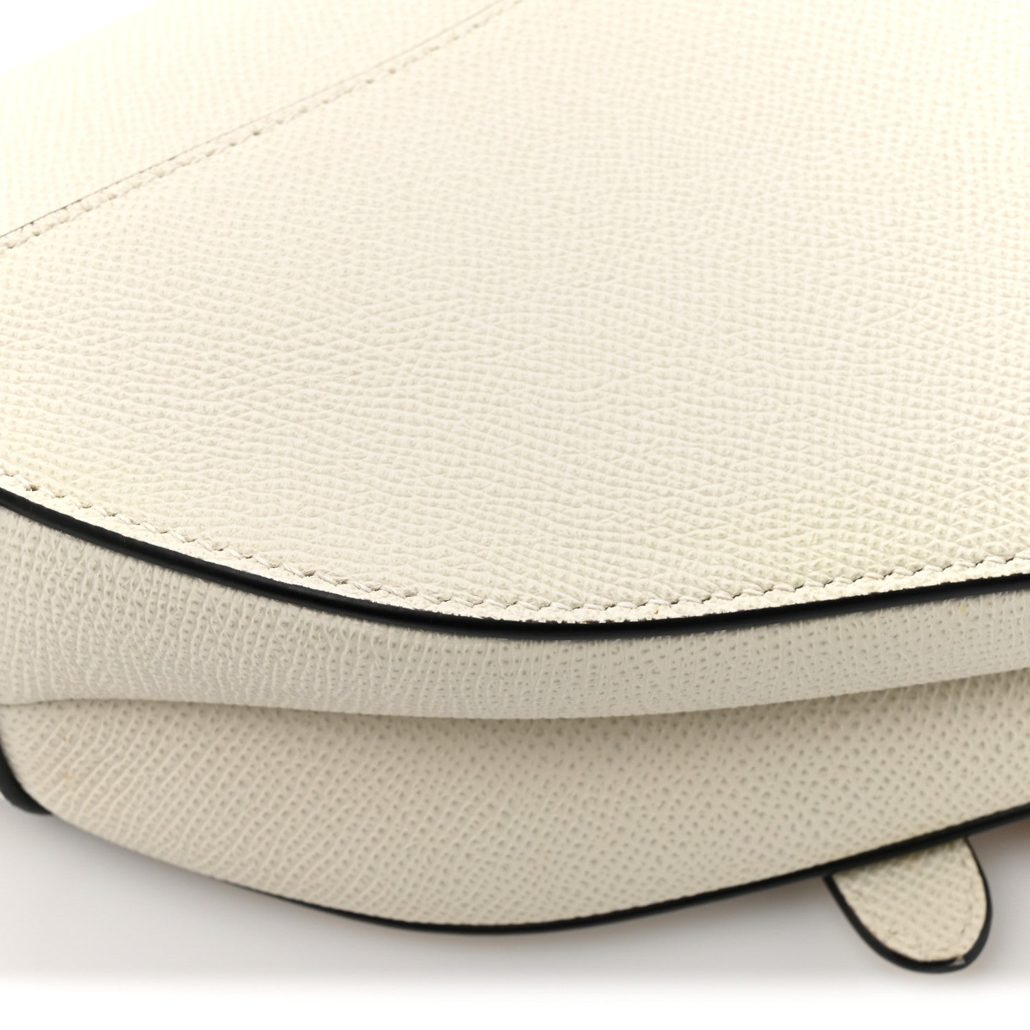 Christian Dior Grained Calfskin Saddle Bag White 13 of 18