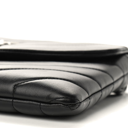 Saint Laurent Calfskin Y Quilted Monogram Loulou Flap Bag Black 9 of 9