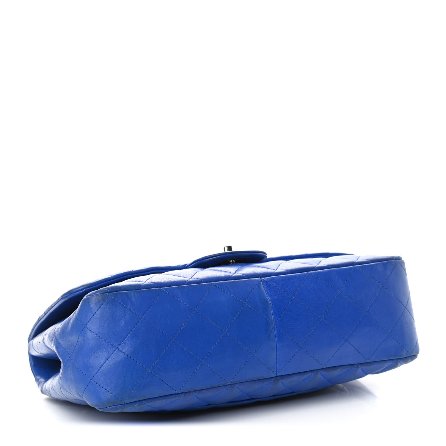 Chanel Lambskin Quilted Jumbo Single Flap Blue 4 of 11