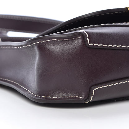 Chloe Shiny Calfskin Small Marcie Saddle Shoulder Bag Black Raisin 9 of 13