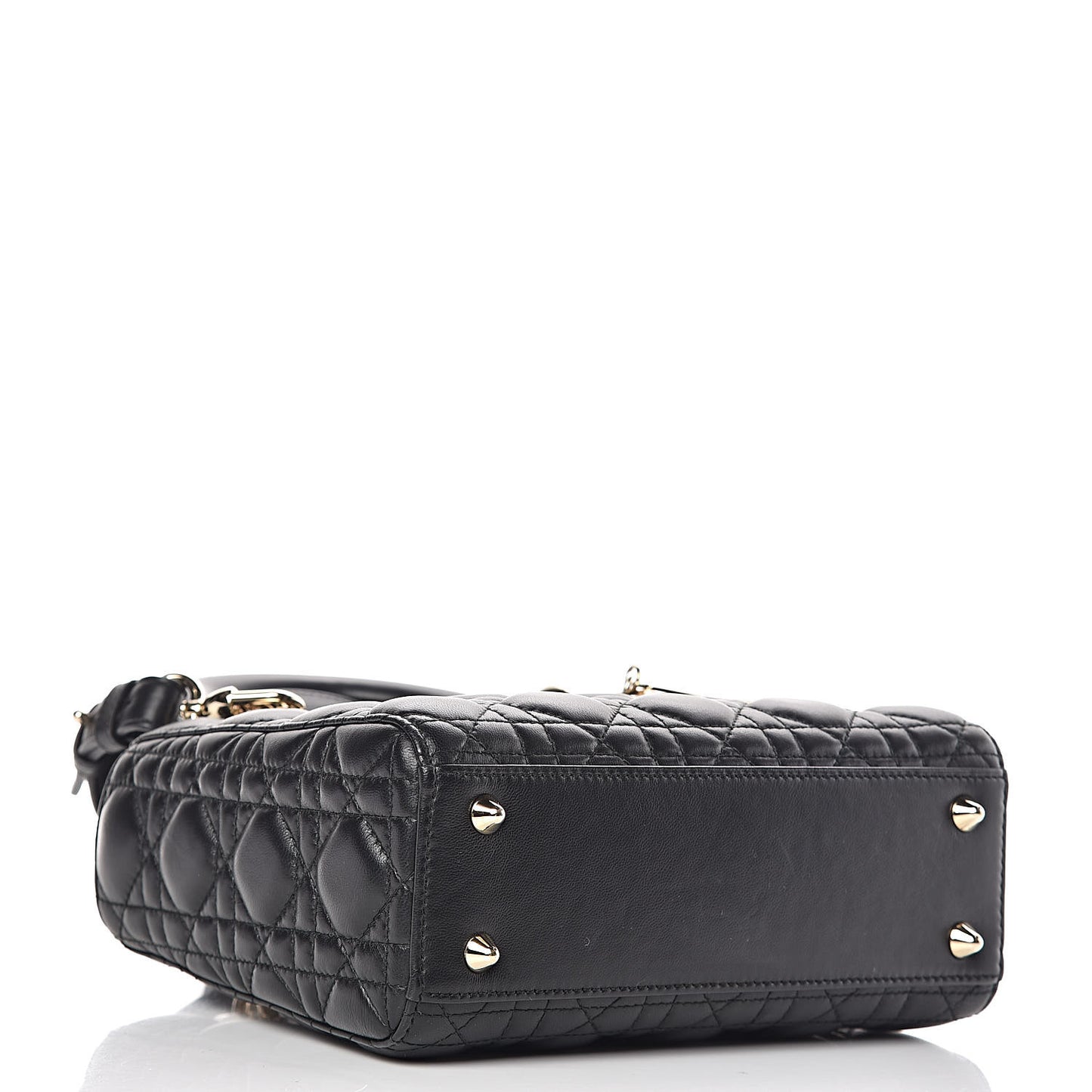 Lambskin Cannage Small Lucky Badges My Lady Dior Black