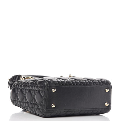 Christian Dior Lambskin Cannage Small Lucky Badges My Lady Dior Black 4 of 9
