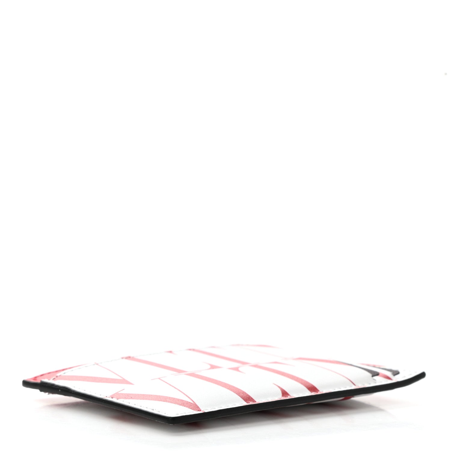 Valentino Garavani Calfskin VLTN Times Card Holder Red White 4 of 7