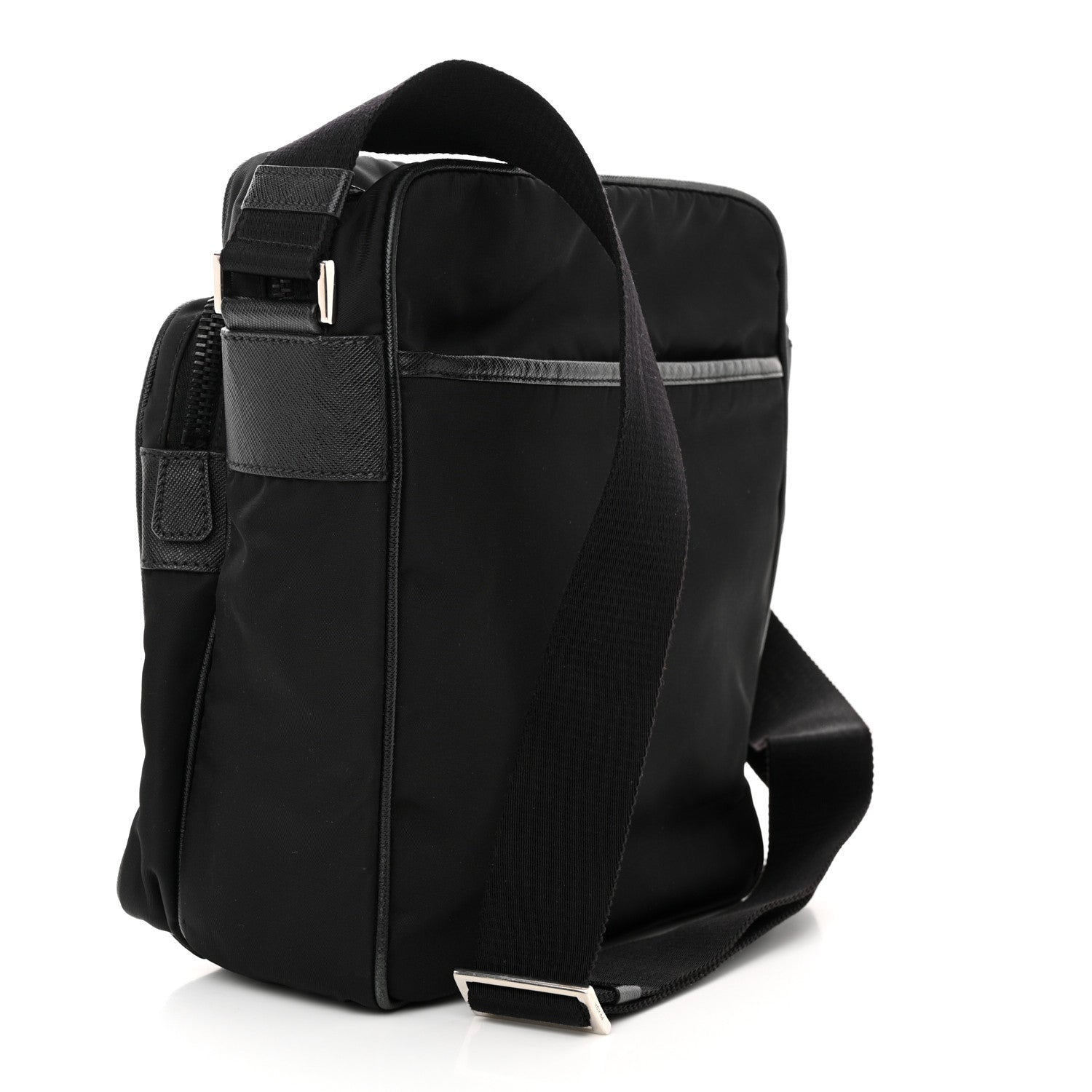 Prada Tessuto Nylon Messenger Bag Black 3 of 9
