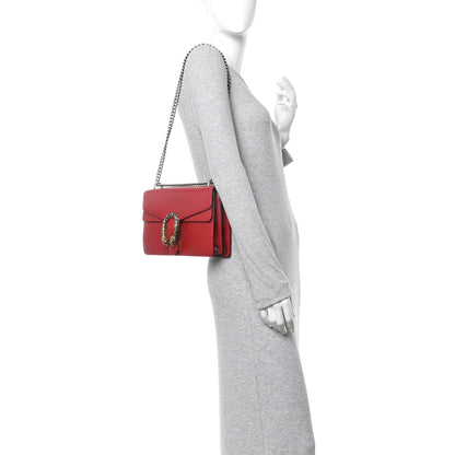 Gucci Dollar Calfskin Swarovski Crystal Small Dionysus Shoulder Bag Hibiscus Red 2 of 16
