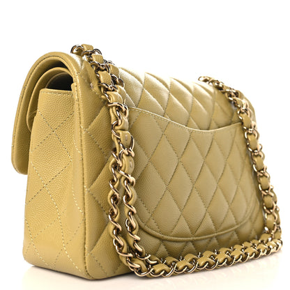Chanel Caviar Quilted Small Double Flap Light Yellow 3 of 10