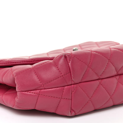 Chanel Lambskin Quilted Large Daily Supple Flap Dark Pink 10 of 27