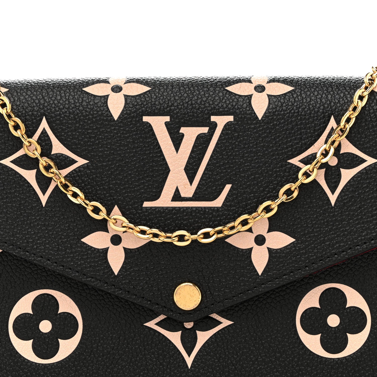 Louis Vuitton Empreinte Monogram Giant Felicie Pochette Black Beige 7 of 13