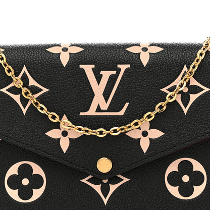 Louis Vuitton Empreinte Monogram Giant Felicie Pochette Black Beige 7 of 13