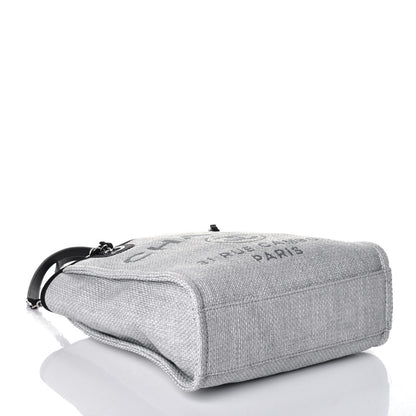 Chanel Woven Straw Raffia Mini Deauville Tote Grey 4 of 9
