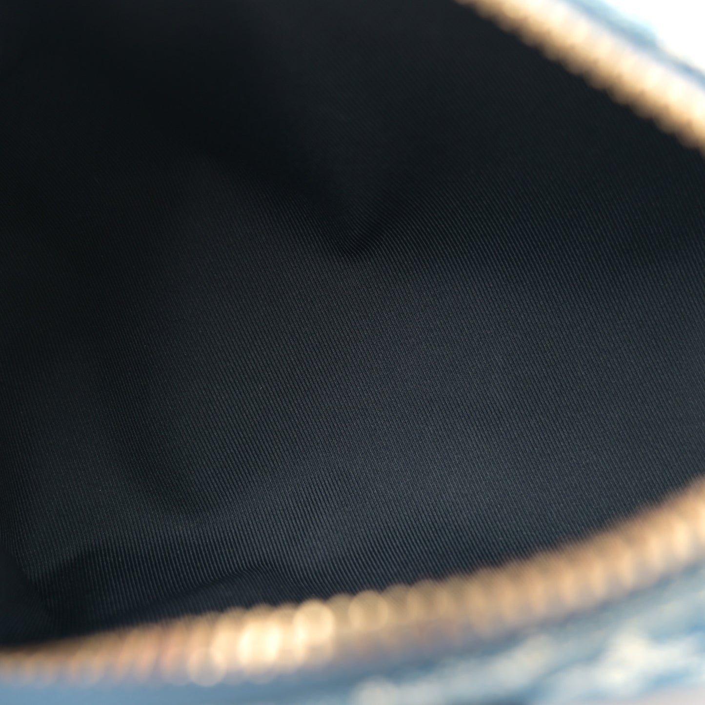 X NIGO Taurillon Monogram Denim Drip Keepall XS Blue Blue