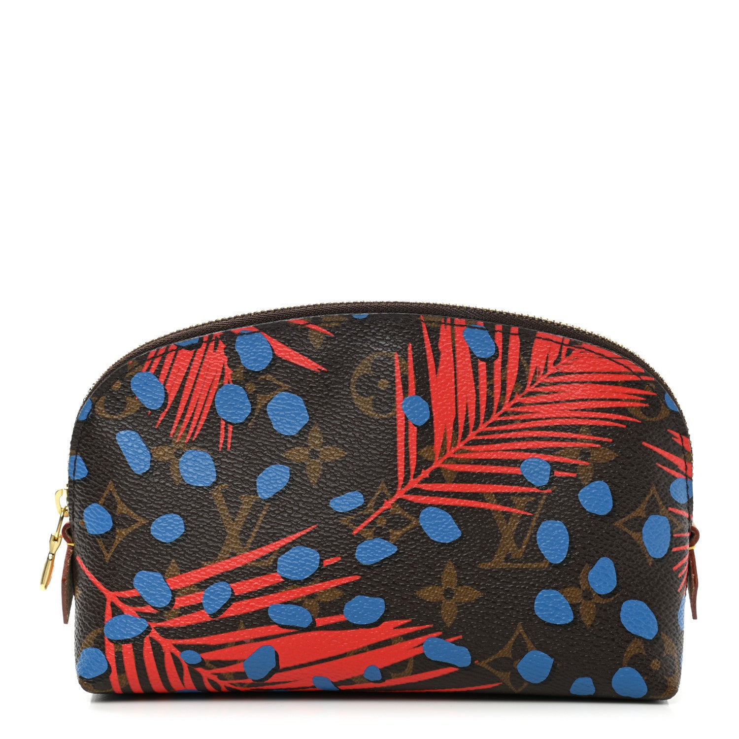 Louis Vuitton Monogram Jungle Dots Cosmetic Pouch Coquelicot Denim 1 of 6