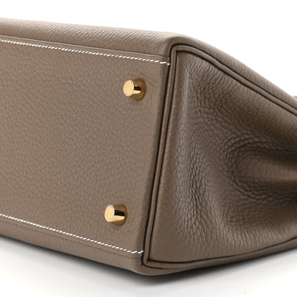 Hermes Togo Kelly Retourne 28 Etoupe 10 of 10