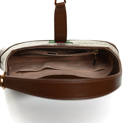 Gucci GG Supreme Monogram Azalea Calfskin Web Small Jackie 1961 Hobo Beige Ebony Brown Sugar 5 of 13