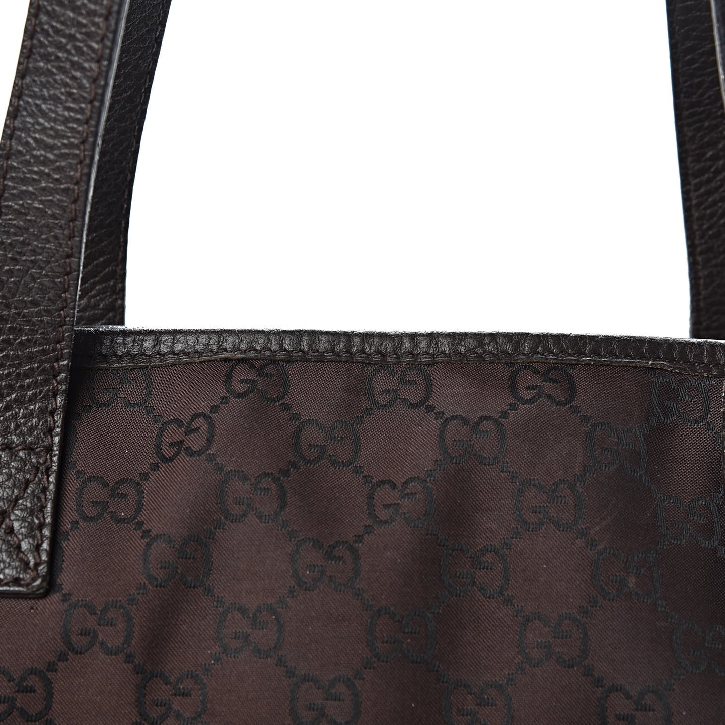 Nylon Monogram Large Tote Dark Brown