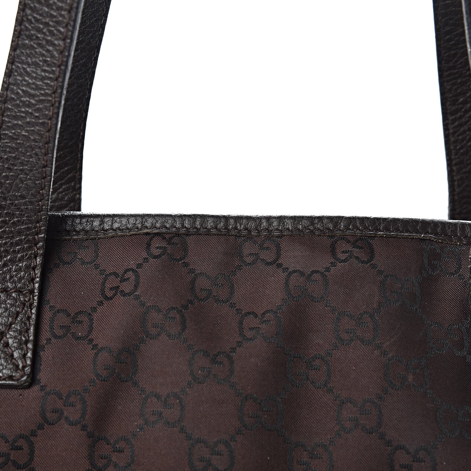 Gucci Nylon Monogram Large Tote Dark Brown 9 of 14
