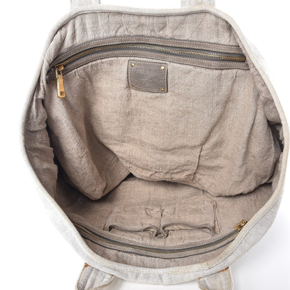 Prada Denim Logo Tote Light Blue 5 of 14