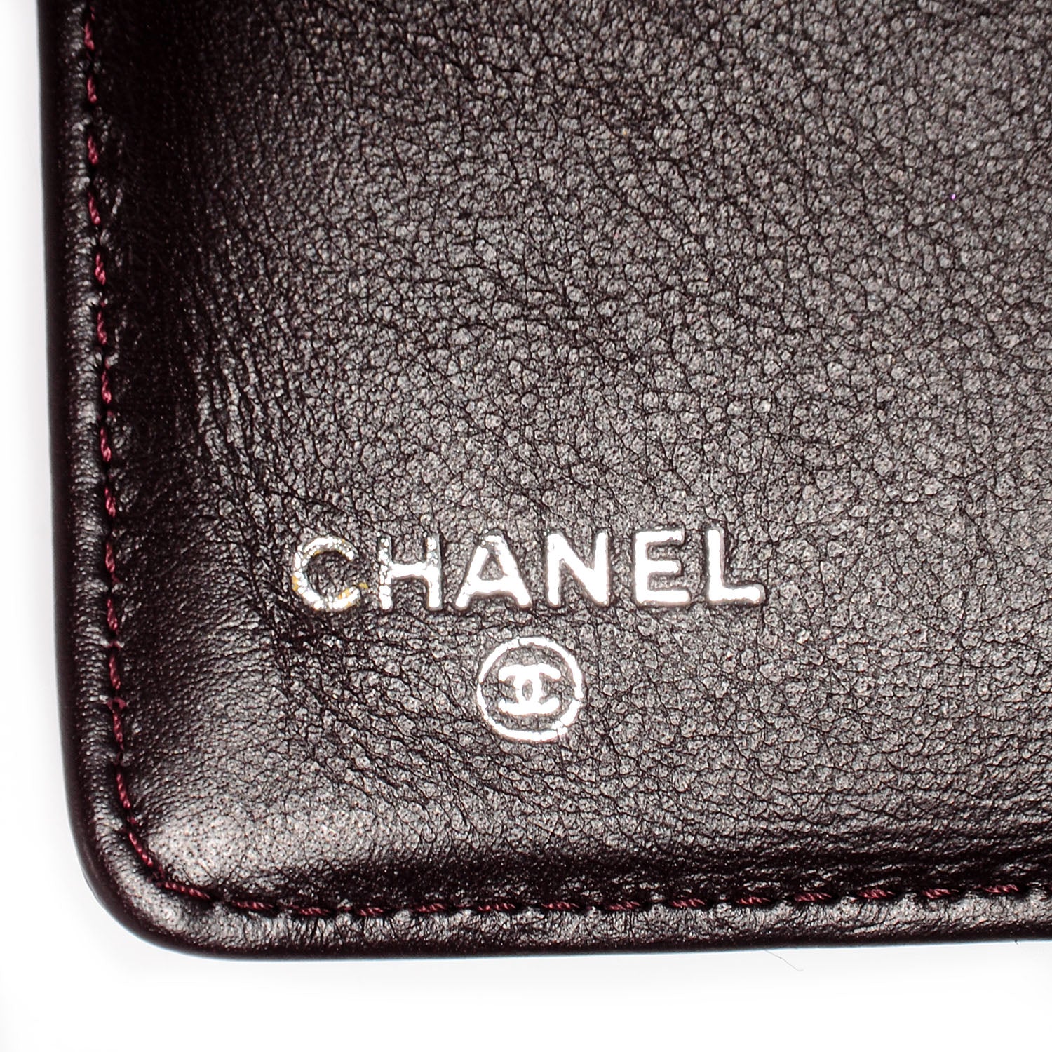 Chanel Caviar Yen CC Wallet Dark Red 7 of 9