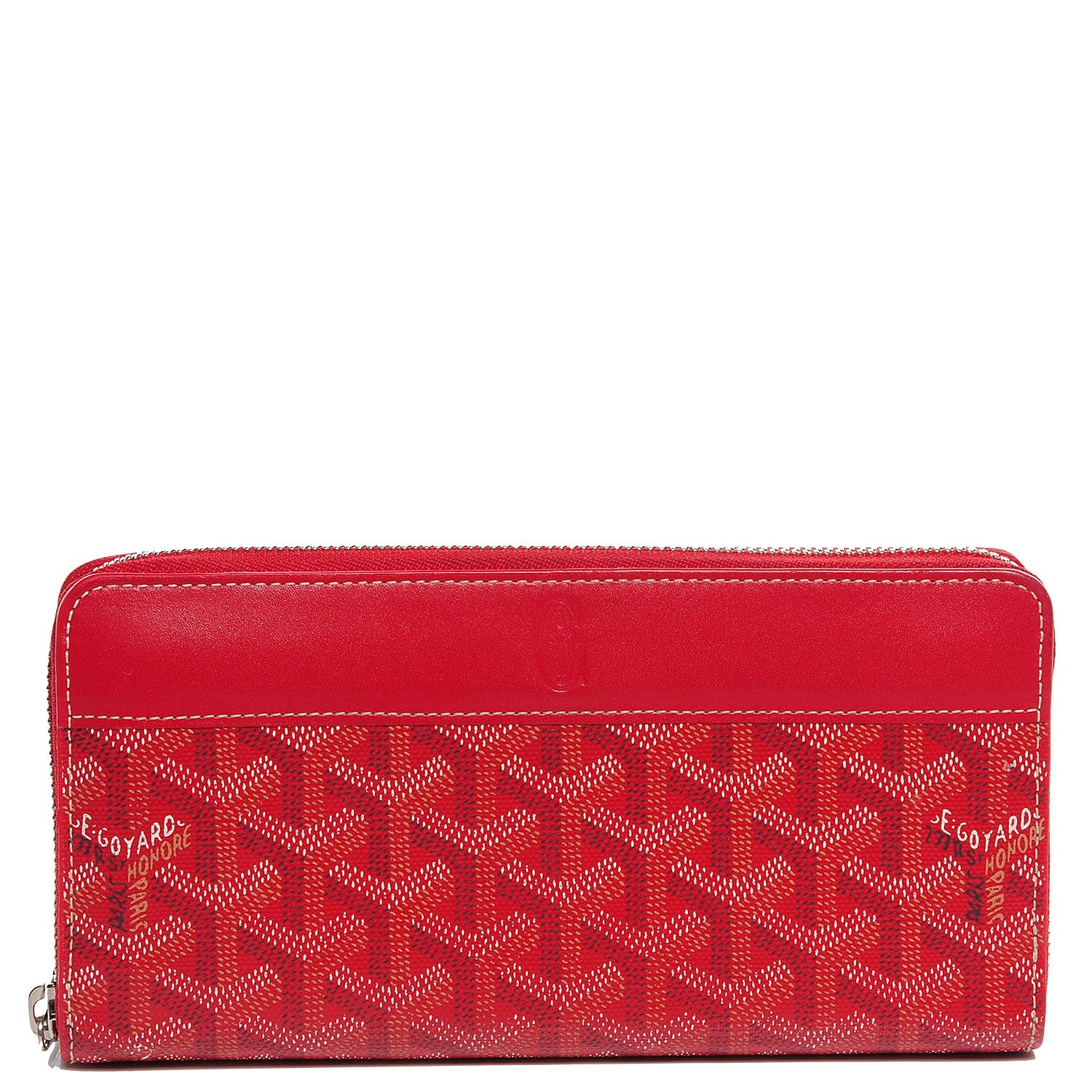 Goyard Goyardine Matignon Zip Around GM Wallet Red 1 of 9