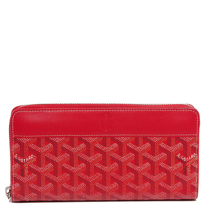 Goyard Goyardine Matignon Zip Around GM Wallet Red 1 of 9