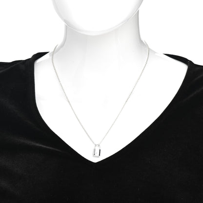 Louis Vuitton Sterling Silver Lockit Necklace 2 of 4