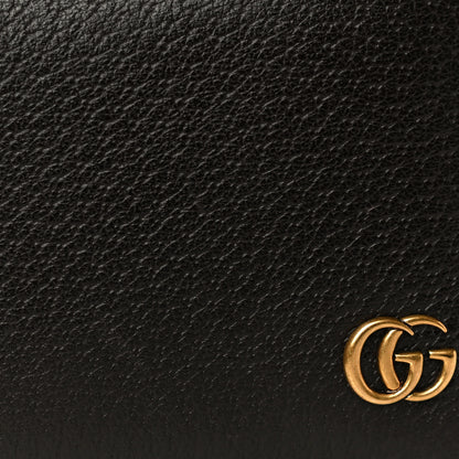 Gucci Dollar Calfskin Boar Effect GG Marmont Zip Around Wallet Dark Cocoa 12 of 15