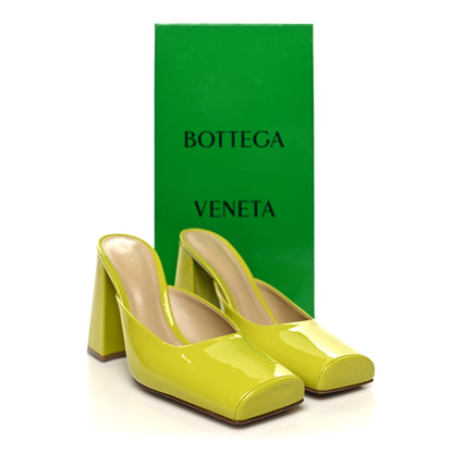 Bottega Veneta Supergloss Patent Tower 90mm Mule Pumps 38 Kiwi 8 of 8