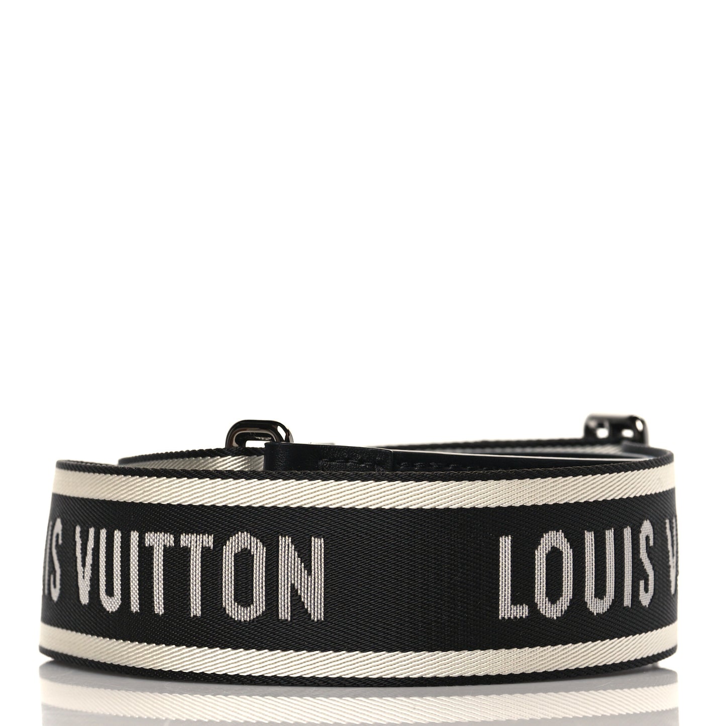 Nylon Jacquard Sporty Bandouliere Shoulder Strap Black