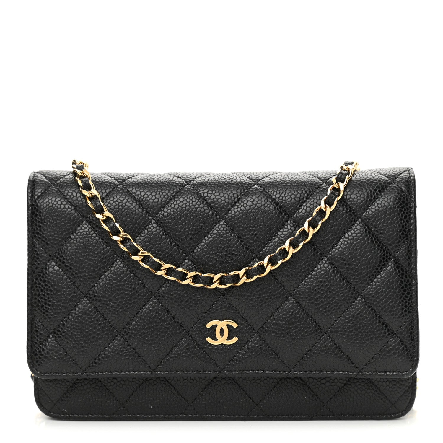 Chanel Caviar Quilted Wallet On Chain WOC Black 1 of 12