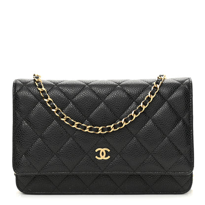 Chanel Caviar Quilted Wallet On Chain WOC Black 1 of 12