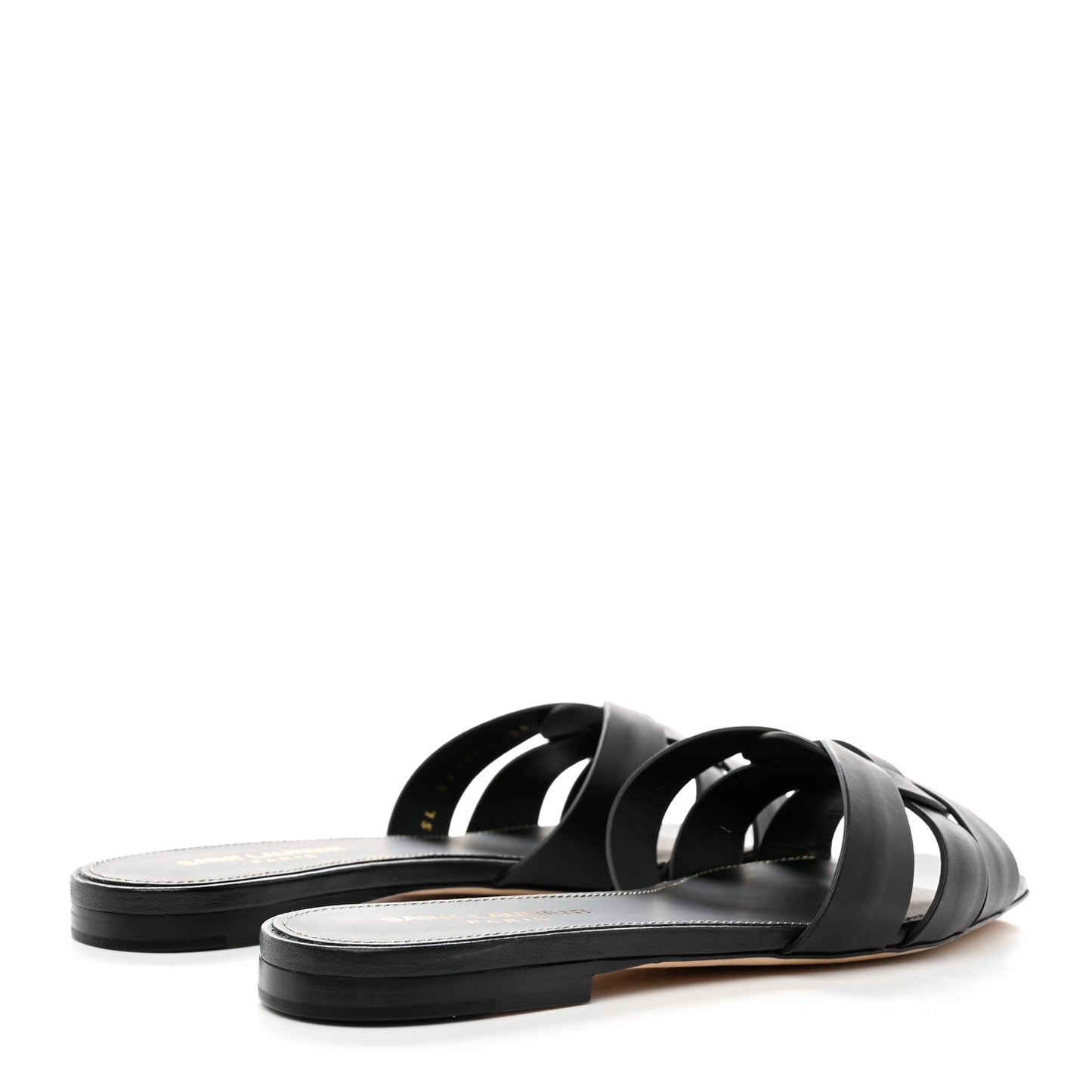 Calfskin Nu Pied 05 Slide Sandals 36 Black