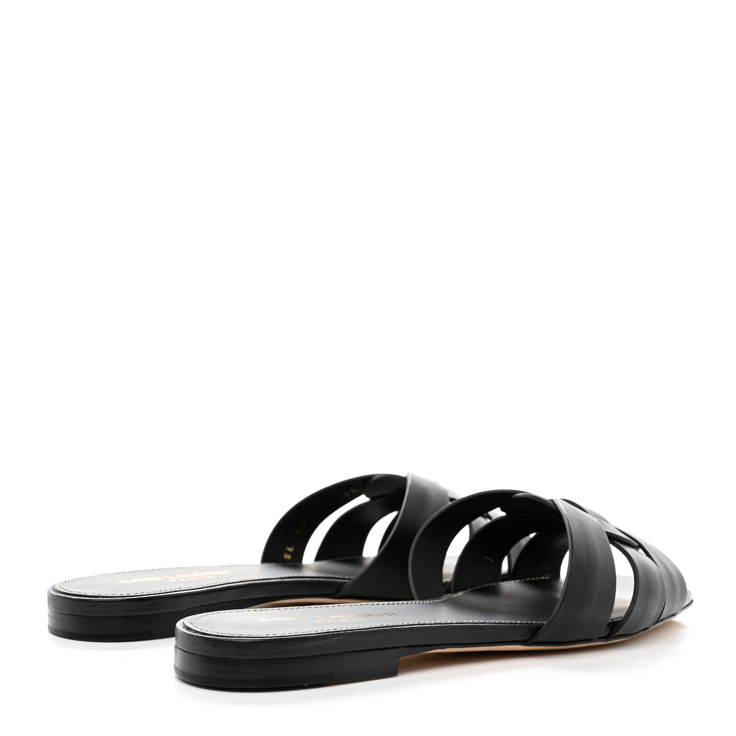 Saint Laurent Calfskin Nu Pied 05 Slide Sandals 36 Black 4 of 14